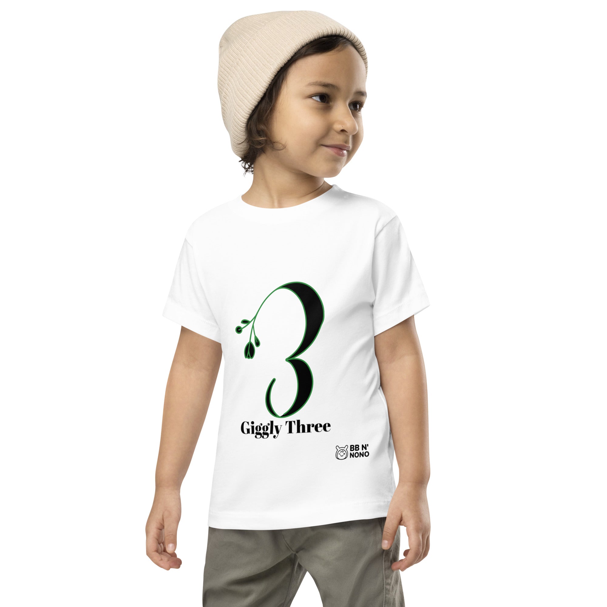 Giggly Three - Toddler Short Sleeve Tee