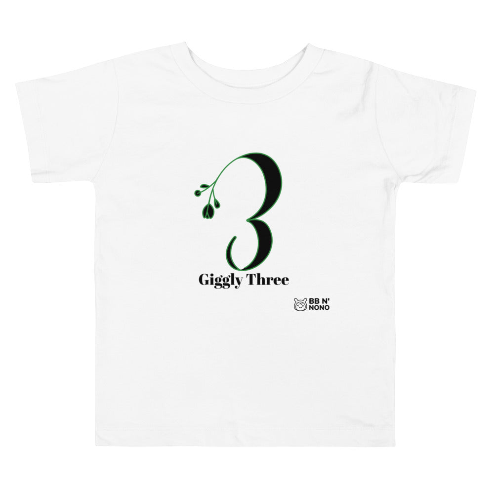 Giggly Three - Toddler Short Sleeve Tee