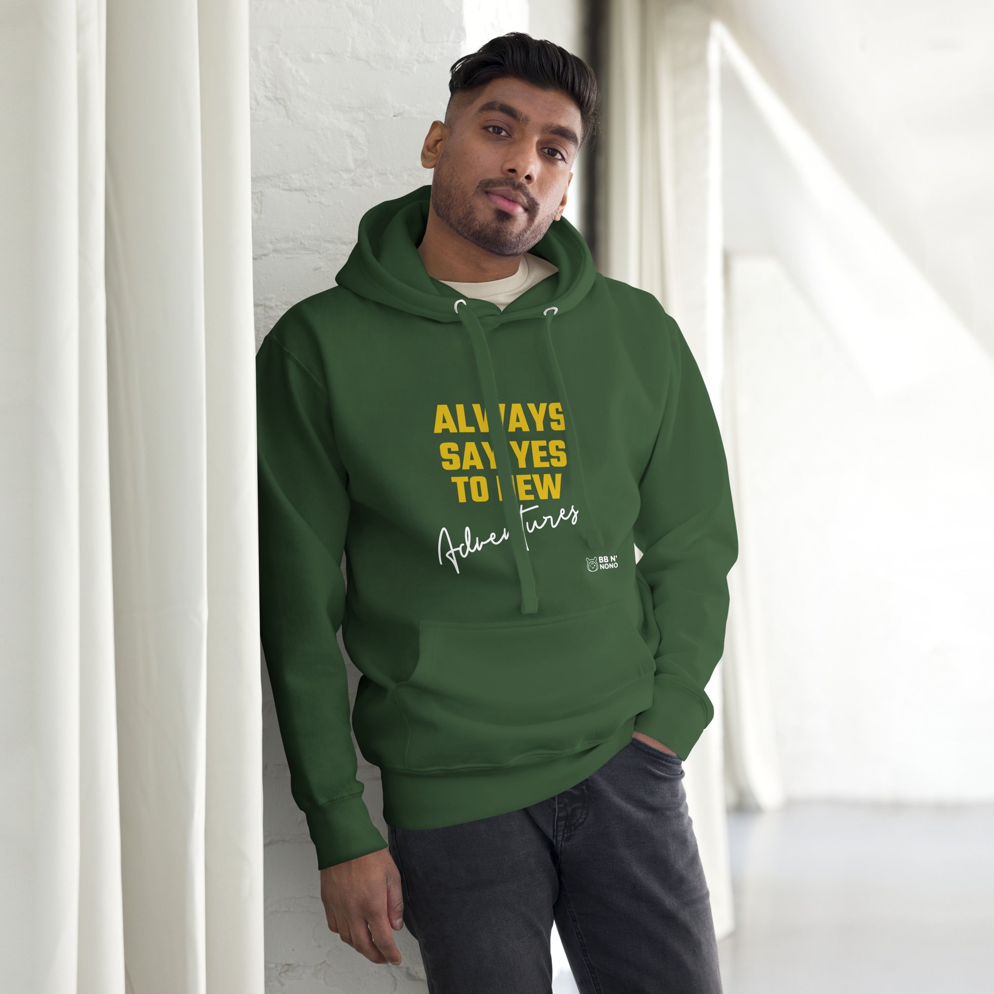 Always say yes to new, adventurer - Unisex Hoodie