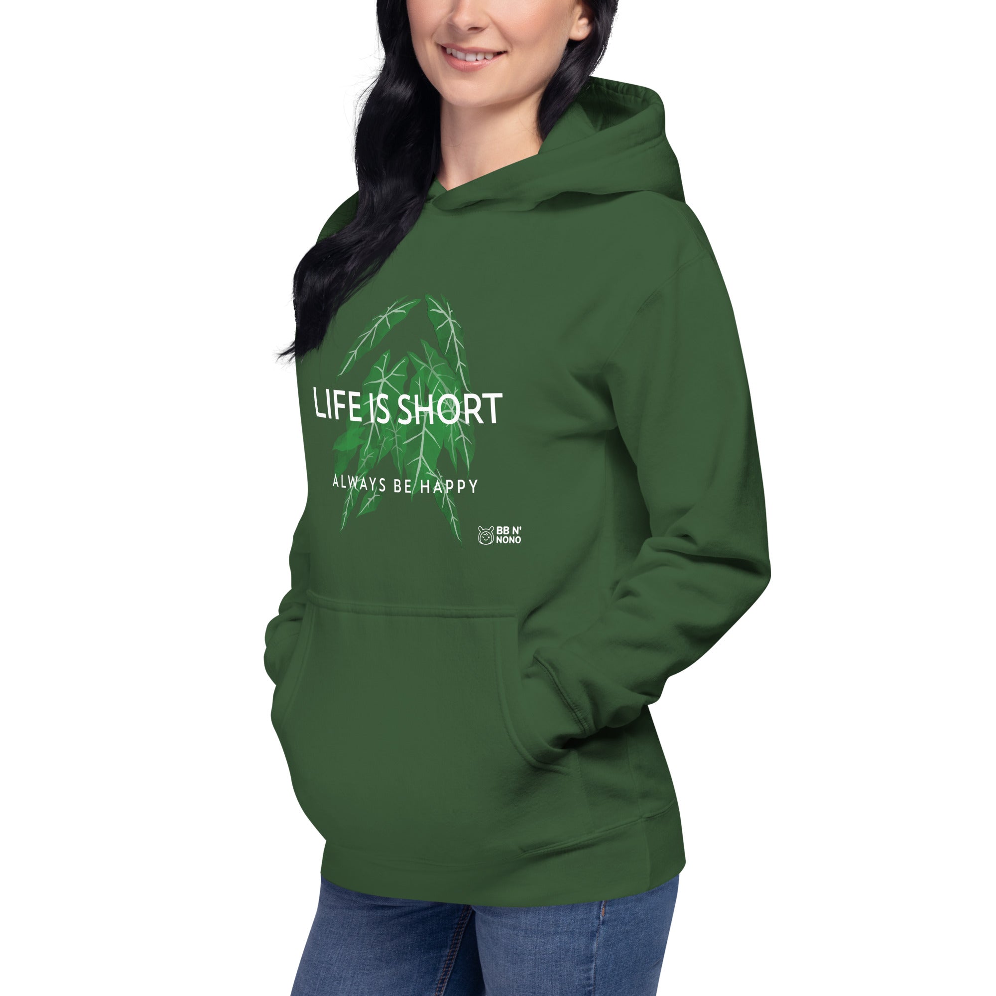 Life is short, always be happy - Unisex Hoodie