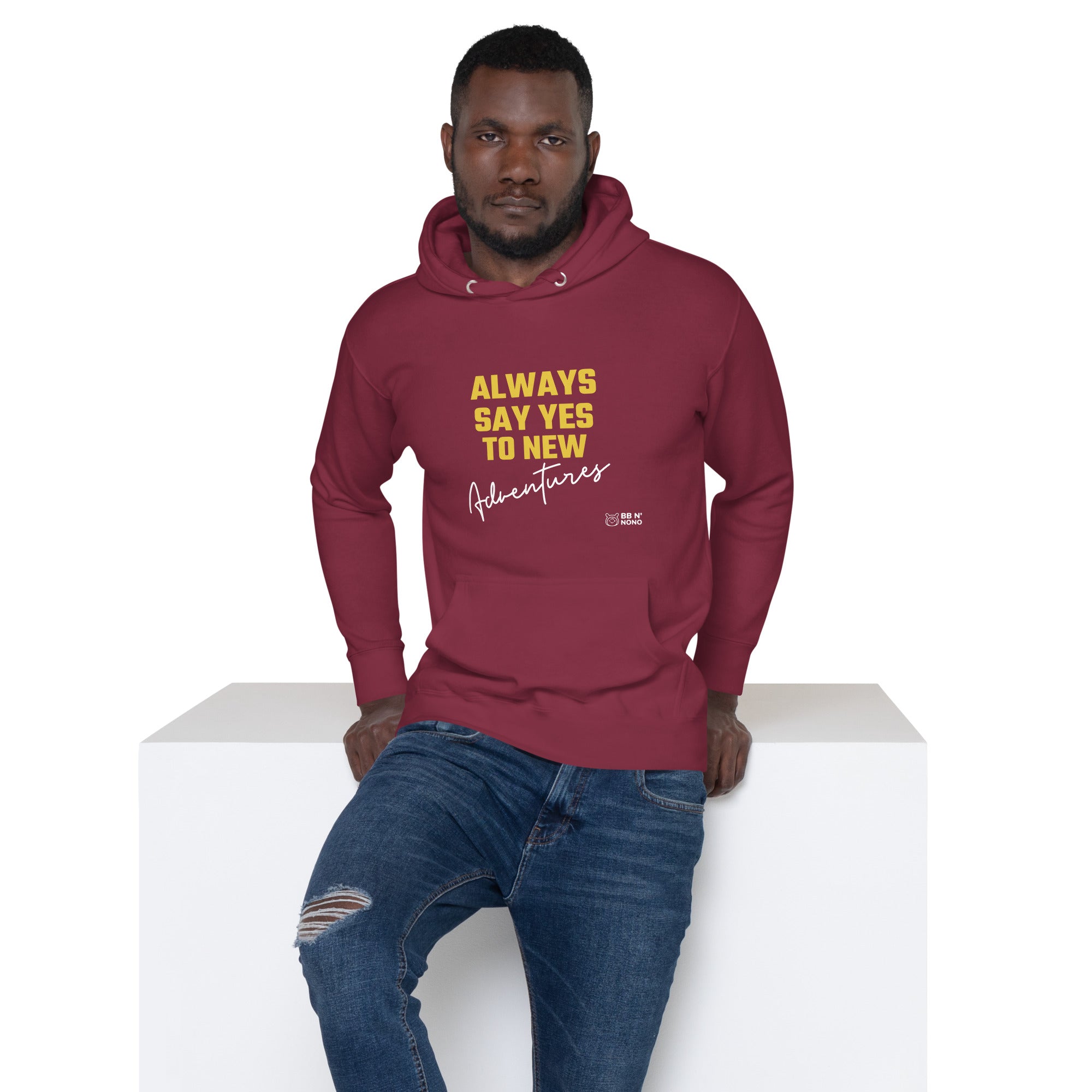 Always say yes to new, adventurer - Unisex Hoodie