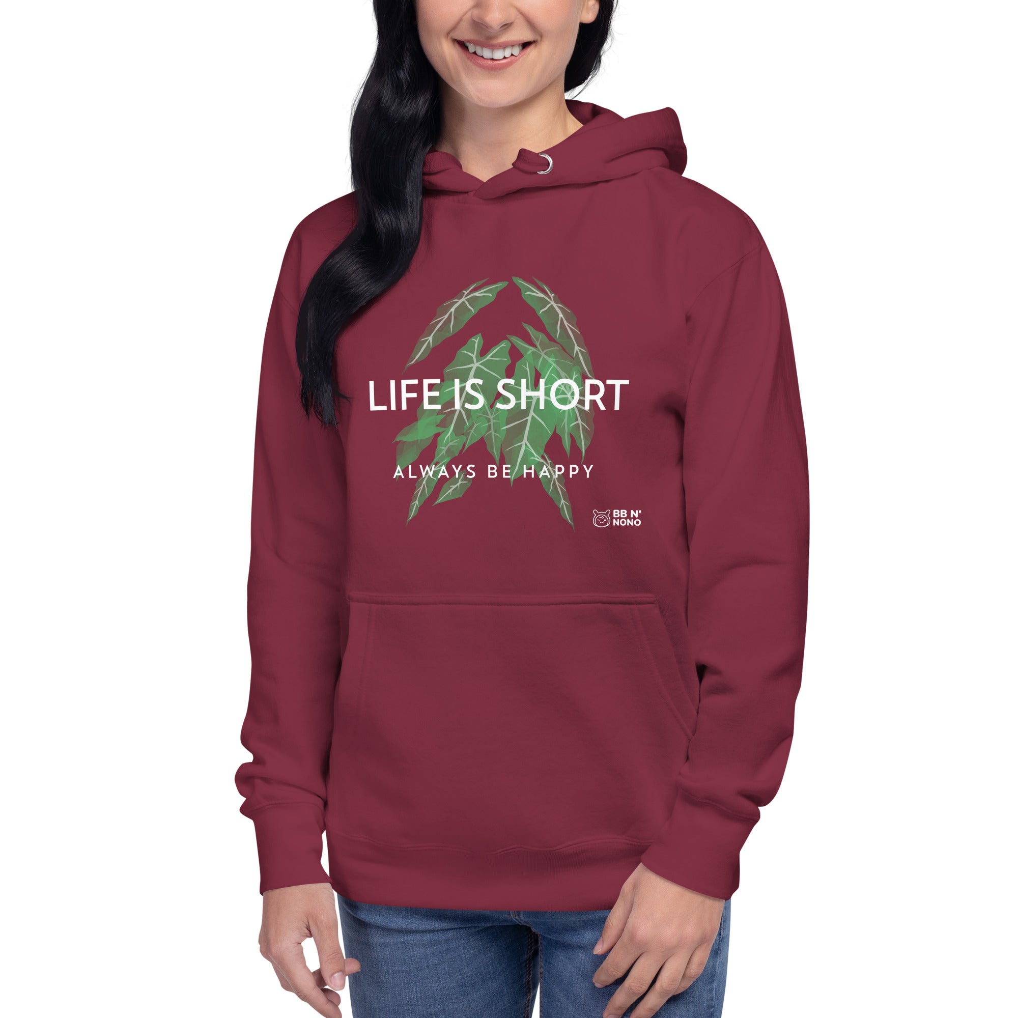 Life is short, always be happy - Unisex Hoodie