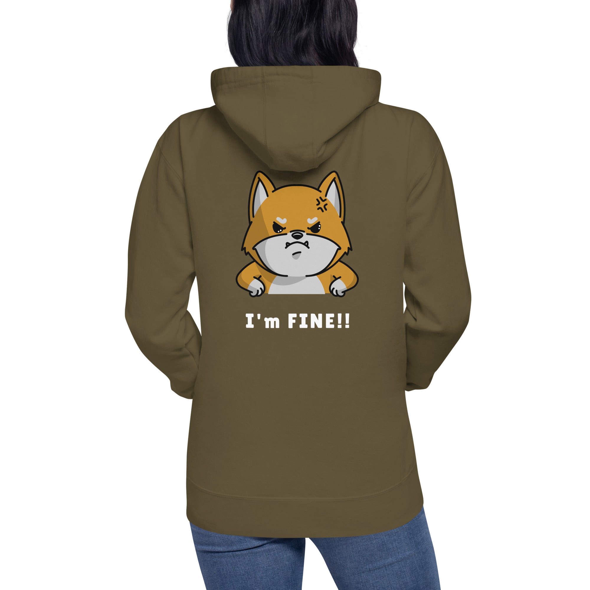 I'm fine - Unisex Hoodie (back print)