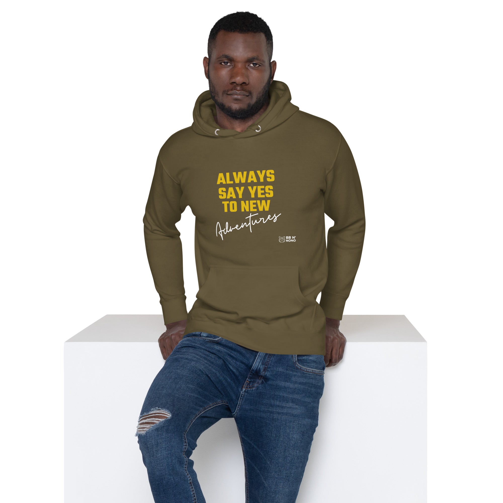 Always say yes to new, adventurer - Unisex Hoodie