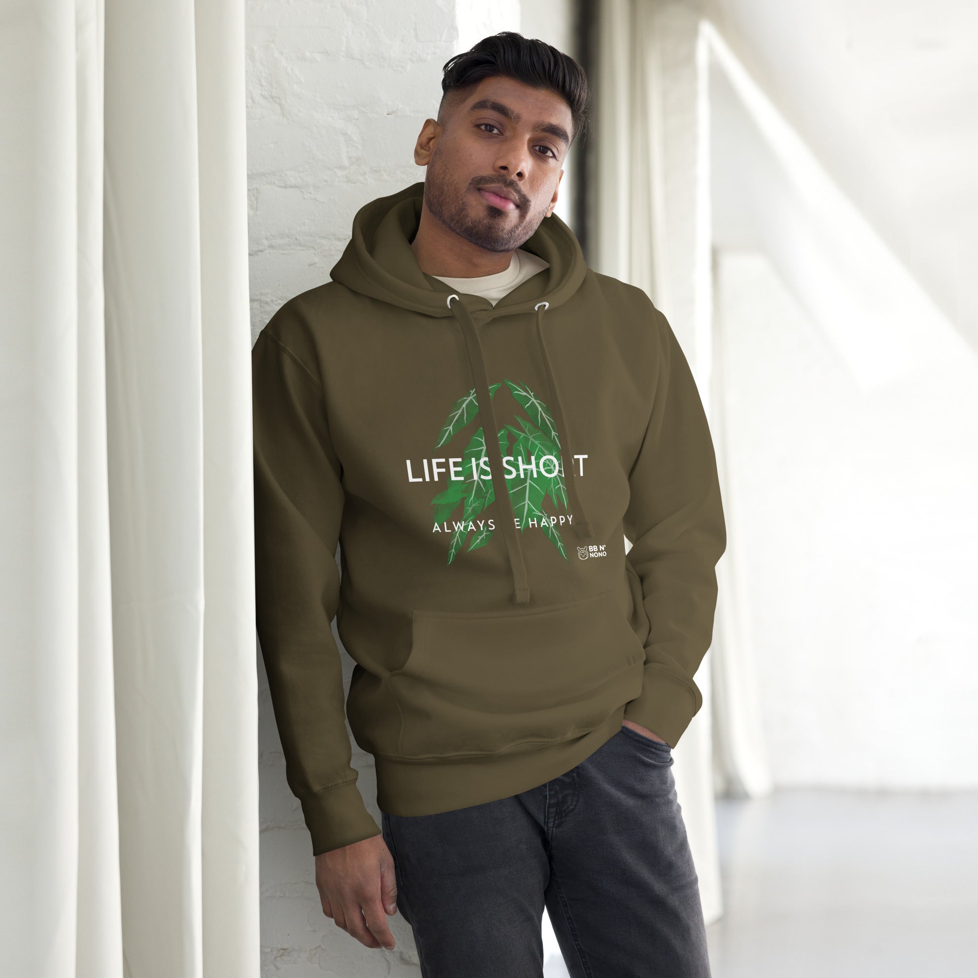 Life is short, always be happy - Unisex Hoodie