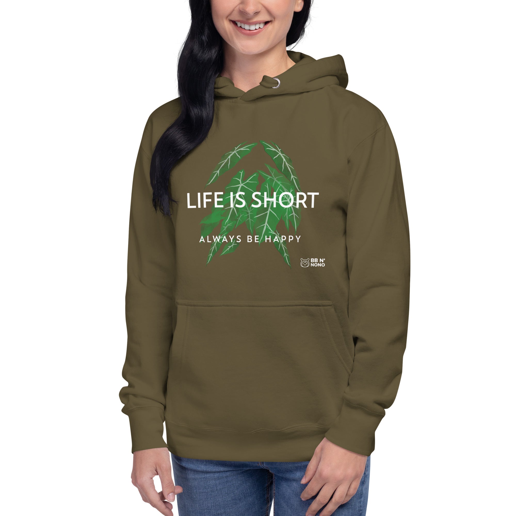 Life is short, always be happy - Unisex Hoodie