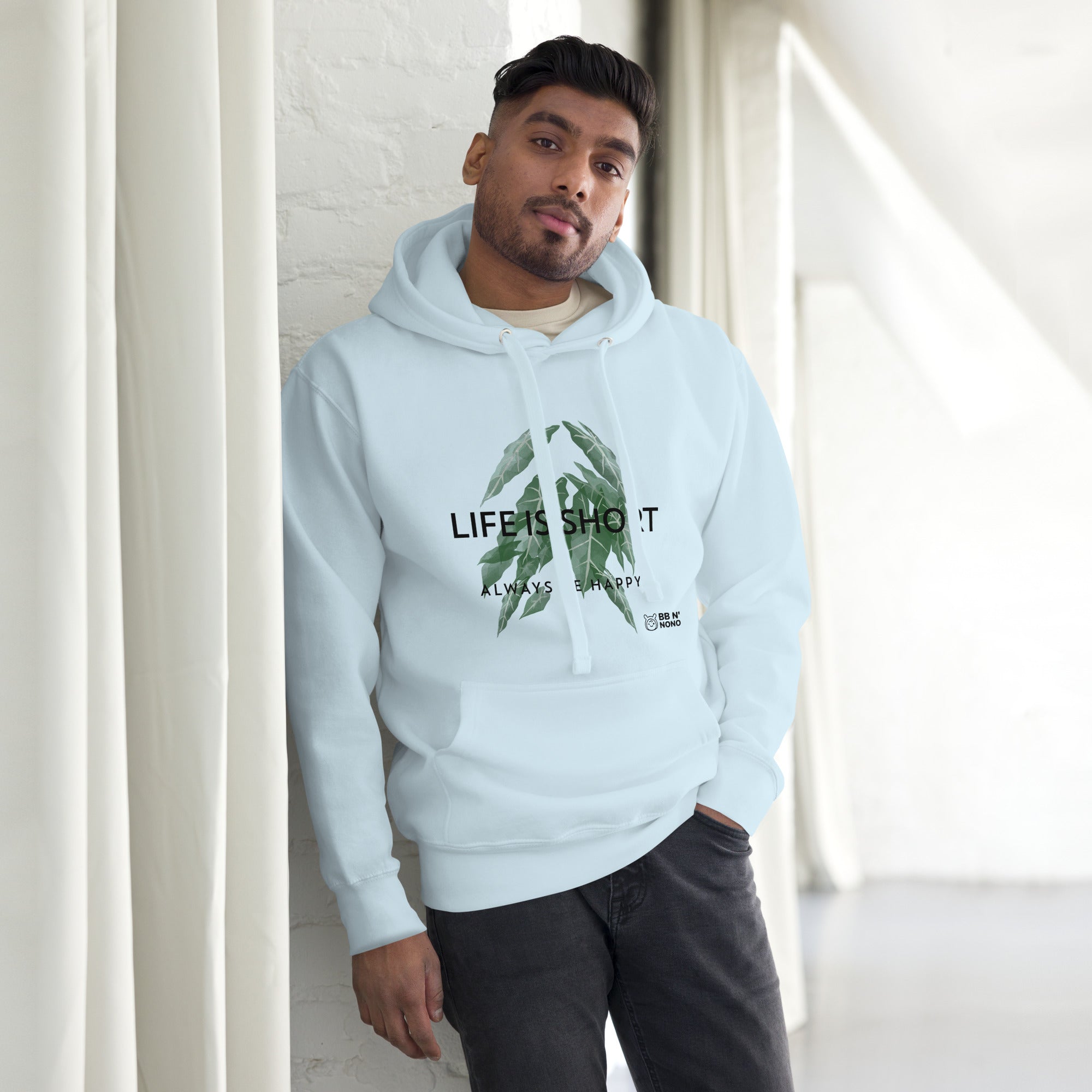 Life is short, always be happy - Unisex Hoodie