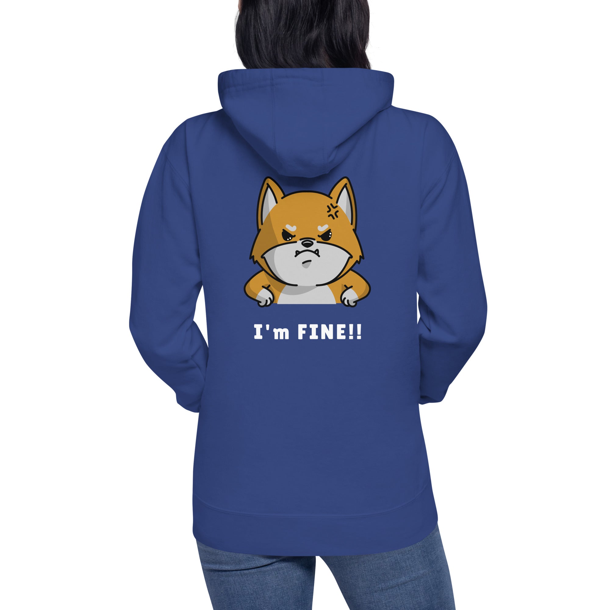 I'm fine - Unisex Hoodie (back print)