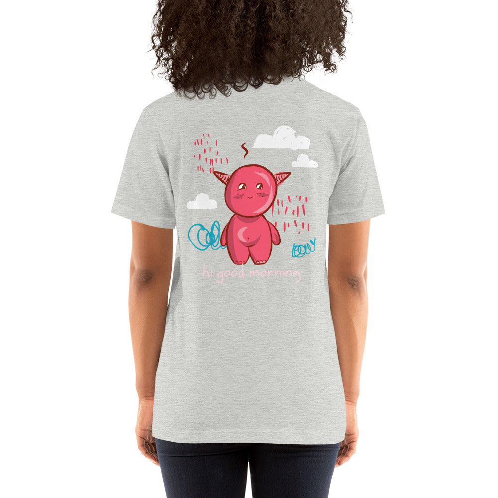 Cute little monster - Unisex t-shirt (back print)