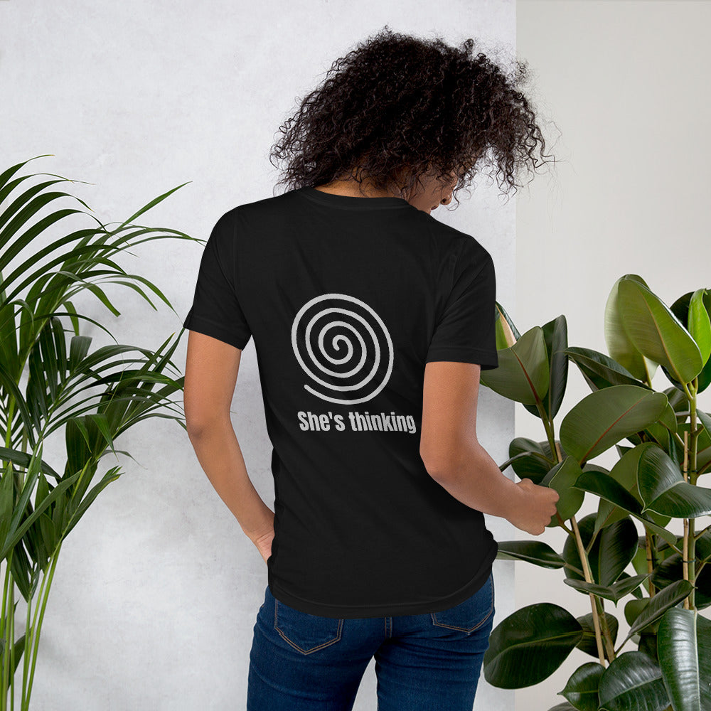 She's thinking - Unisex t-shirt (back print)