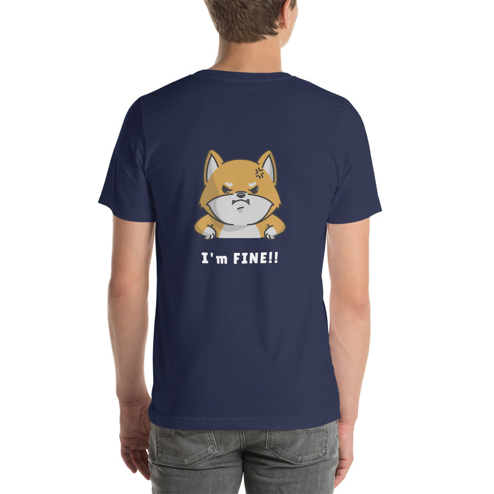 I'm fine - Unisex t-shirt (back print)