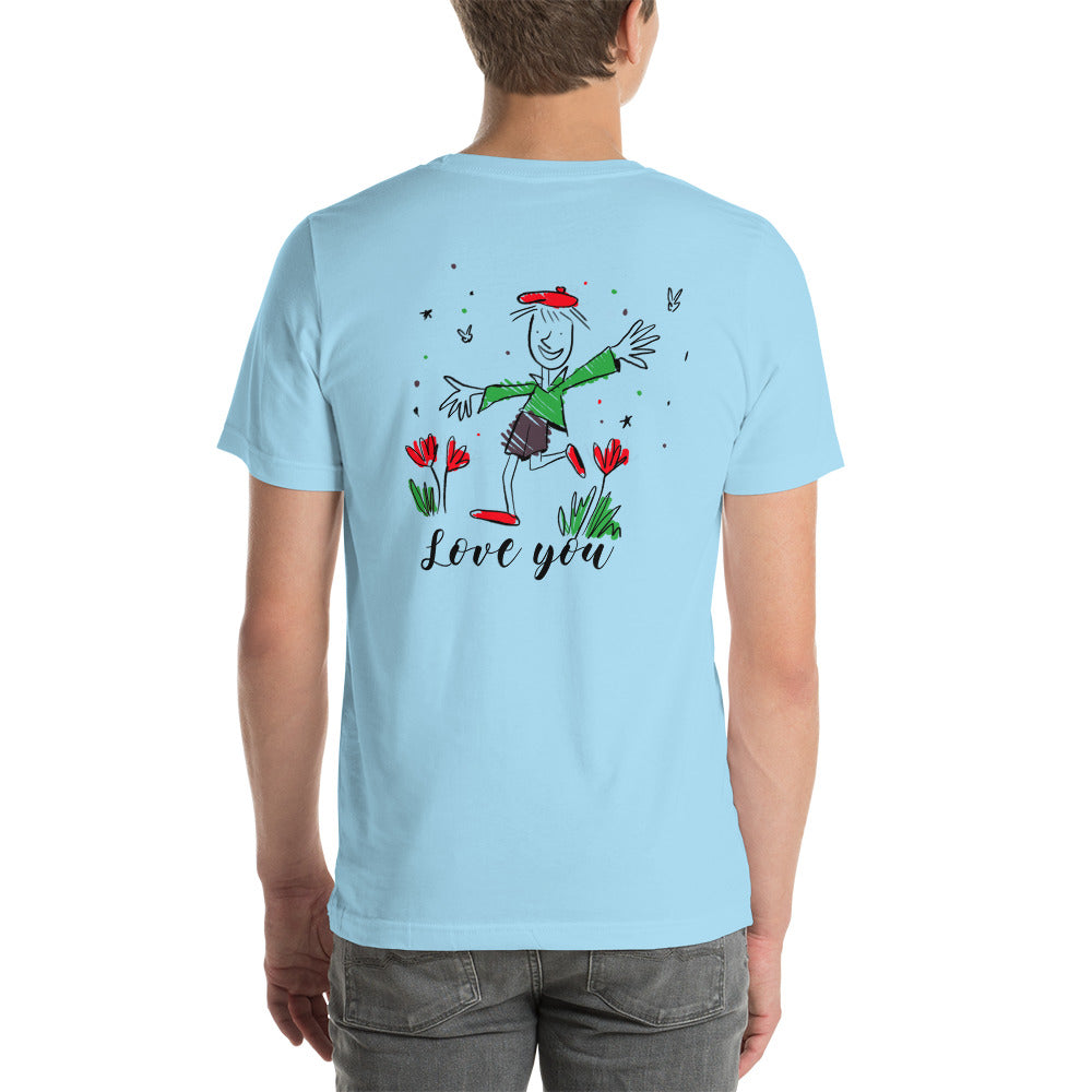 Love you - Unisex t-shirt (back print)