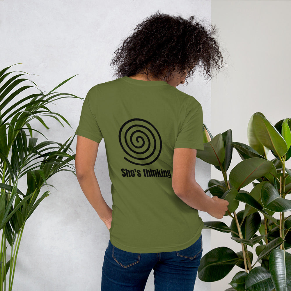 She's thinking - Unisex t-shirt (back print)