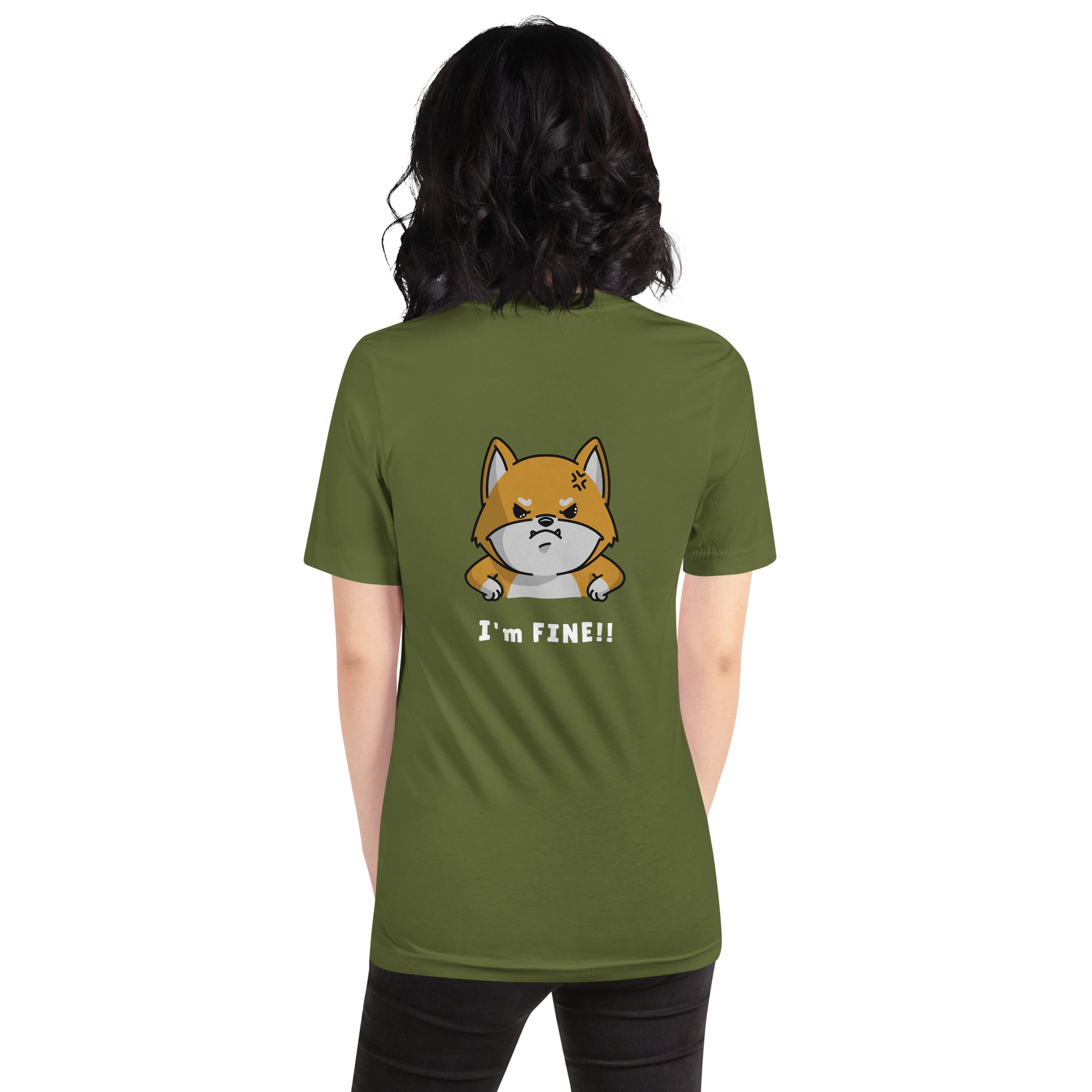 I'm fine - Unisex t-shirt (back print)