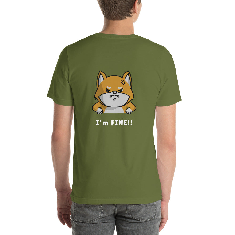 I'm fine - Unisex t-shirt (back print)