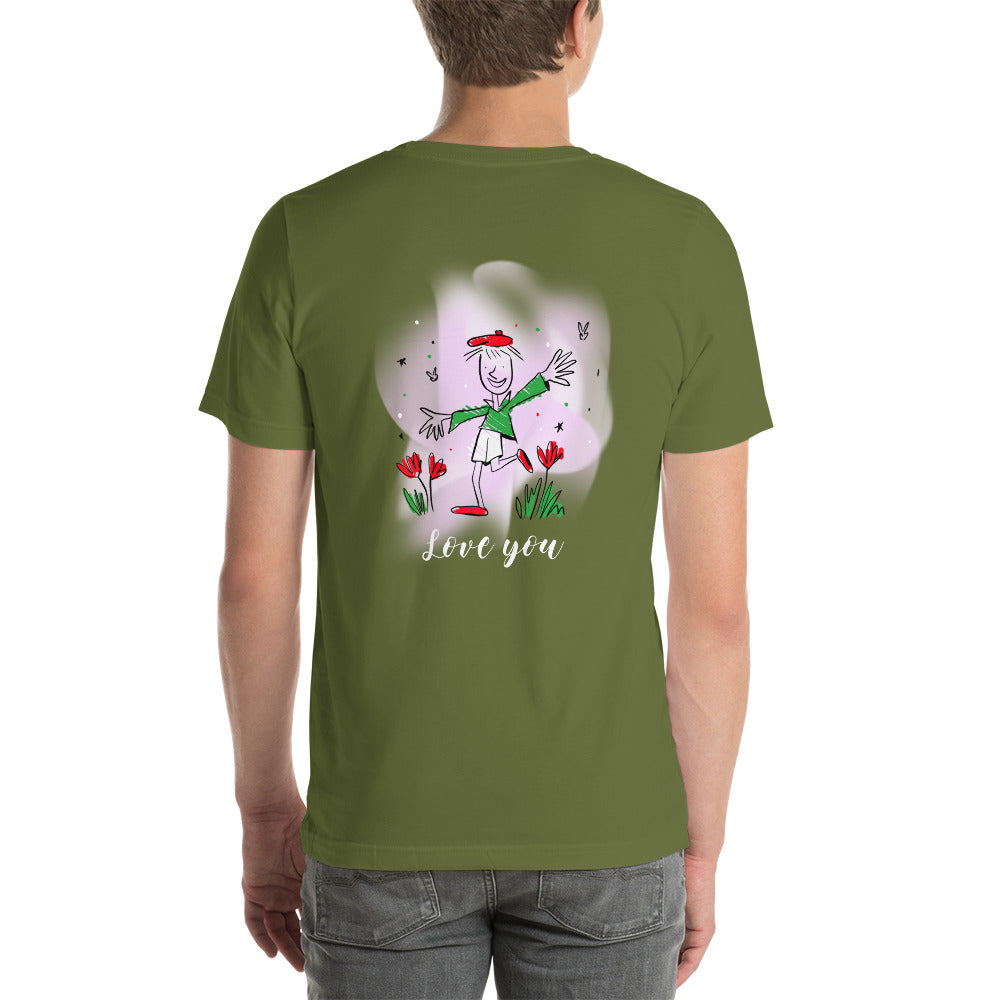 Love you - Unisex t-shirt (back print)