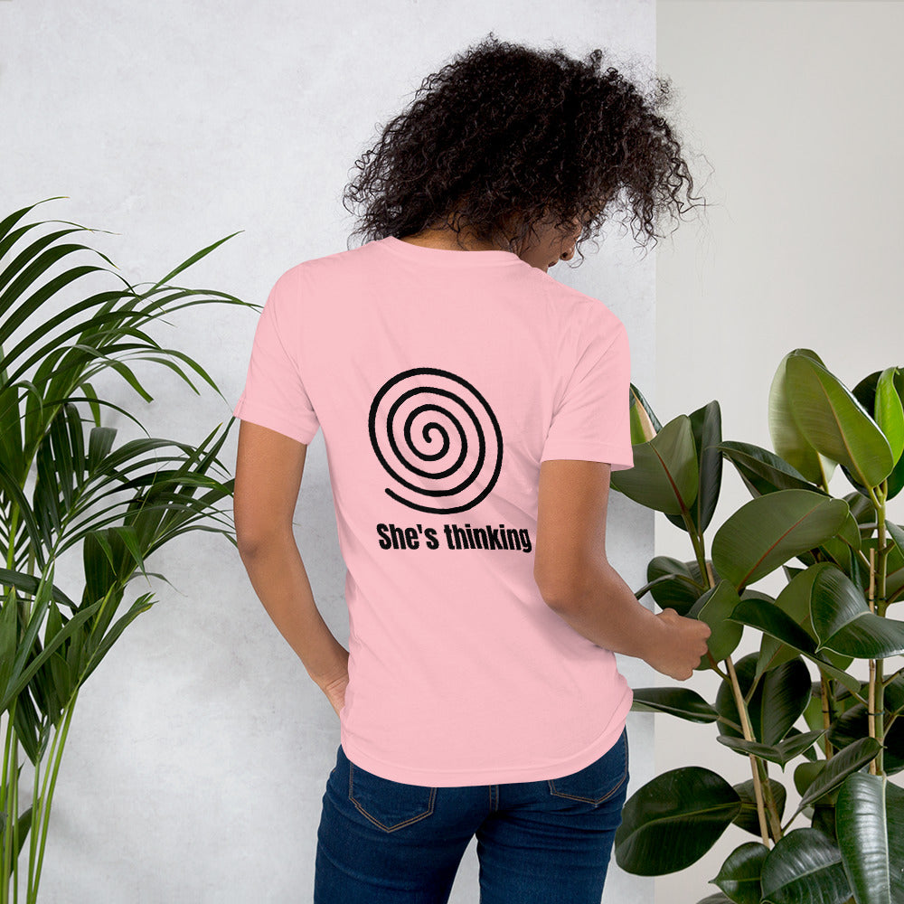 She's thinking - Unisex t-shirt (back print)