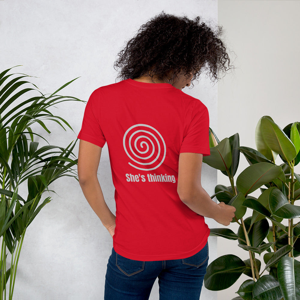 She's thinking - Unisex t-shirt (back print)