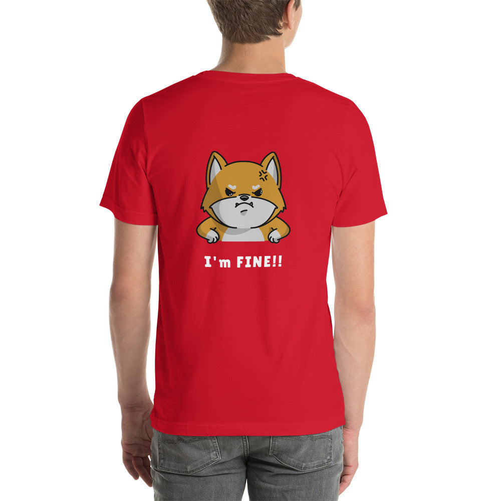 I'm fine - Unisex t-shirt (back print)