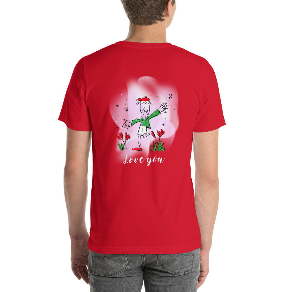 Love you - Unisex t-shirt (back print)