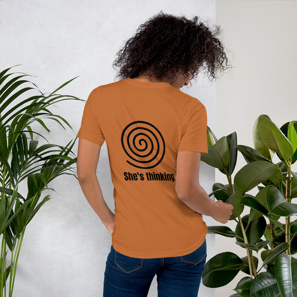 She's thinking - Unisex t-shirt (back print)