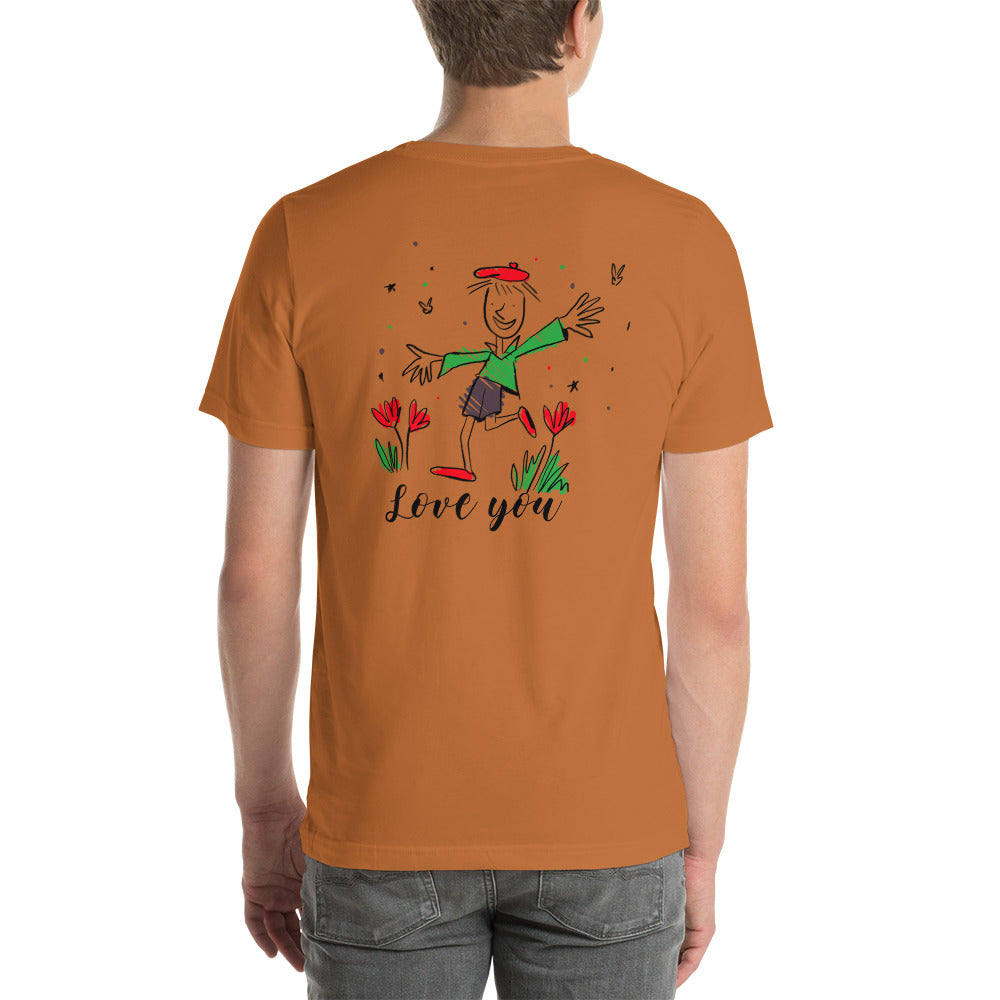 Love you - Unisex t-shirt (back print)