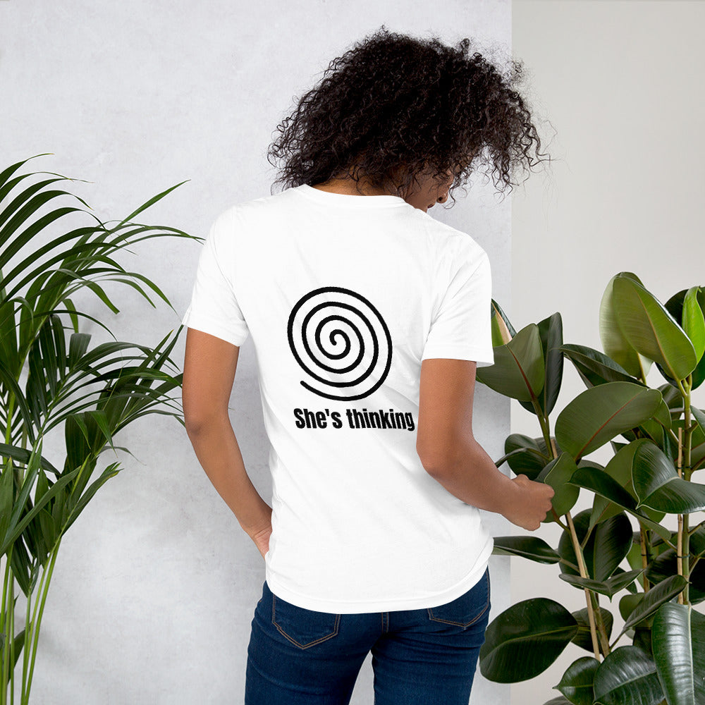 She's thinking - Unisex t-shirt (back print)