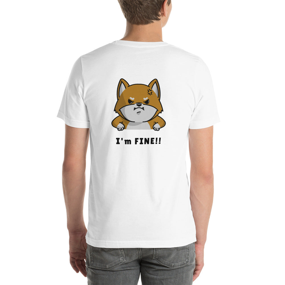 I'm fine - Unisex t-shirt (back print)