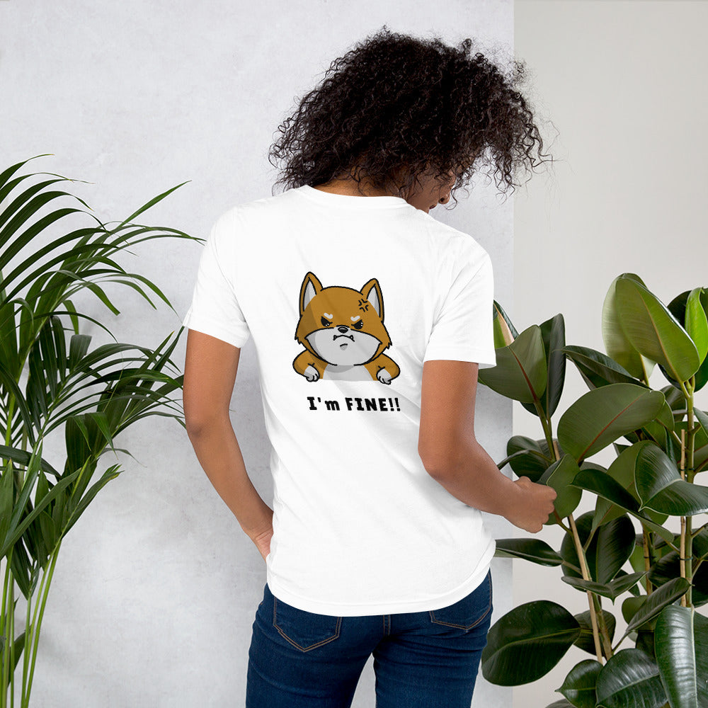 I'm fine - Unisex t-shirt (back print)