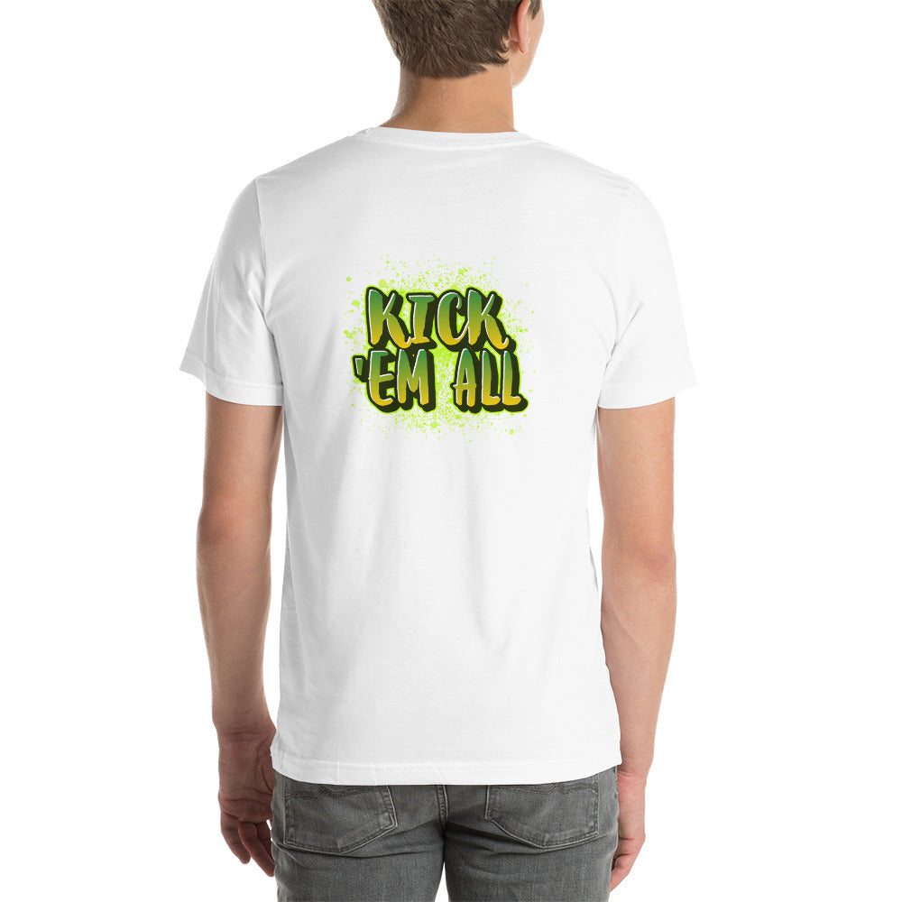 Kick'em all - Unisex t-shirt (back print)