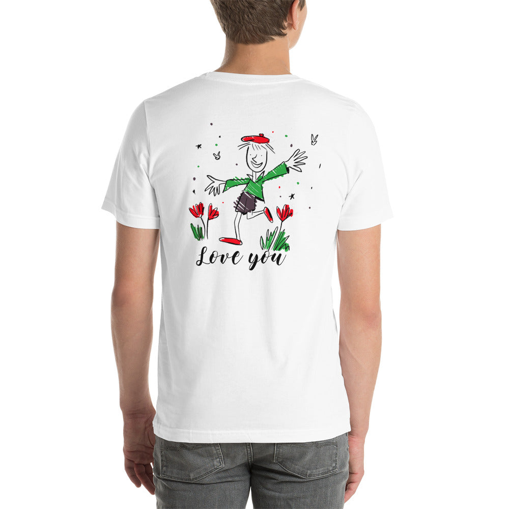 Love you - Unisex t-shirt (back print)