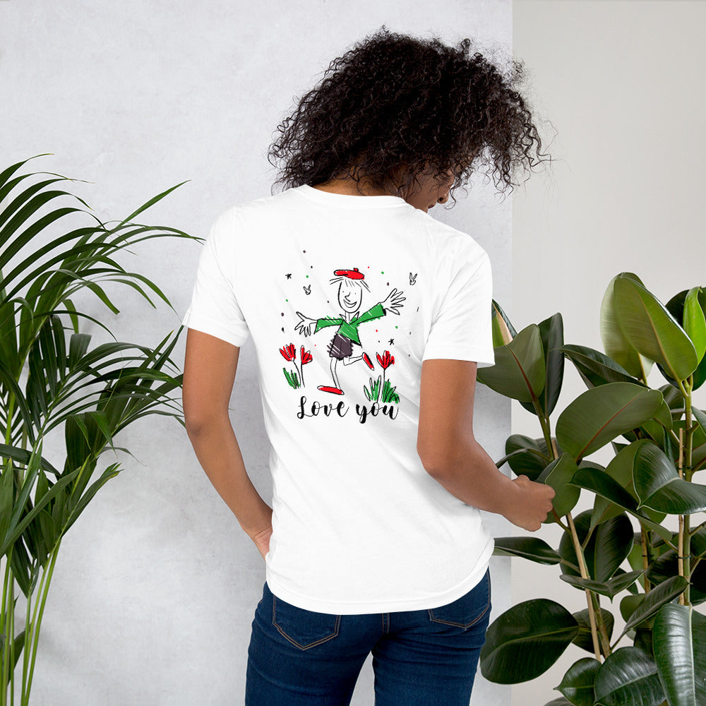 Love you - Unisex t-shirt (back print)