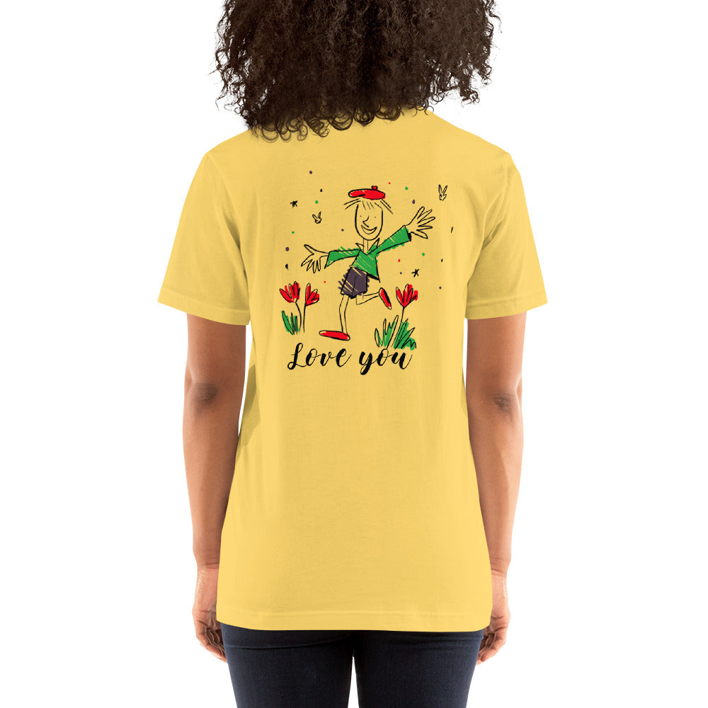 Love you - Unisex t-shirt (back print)