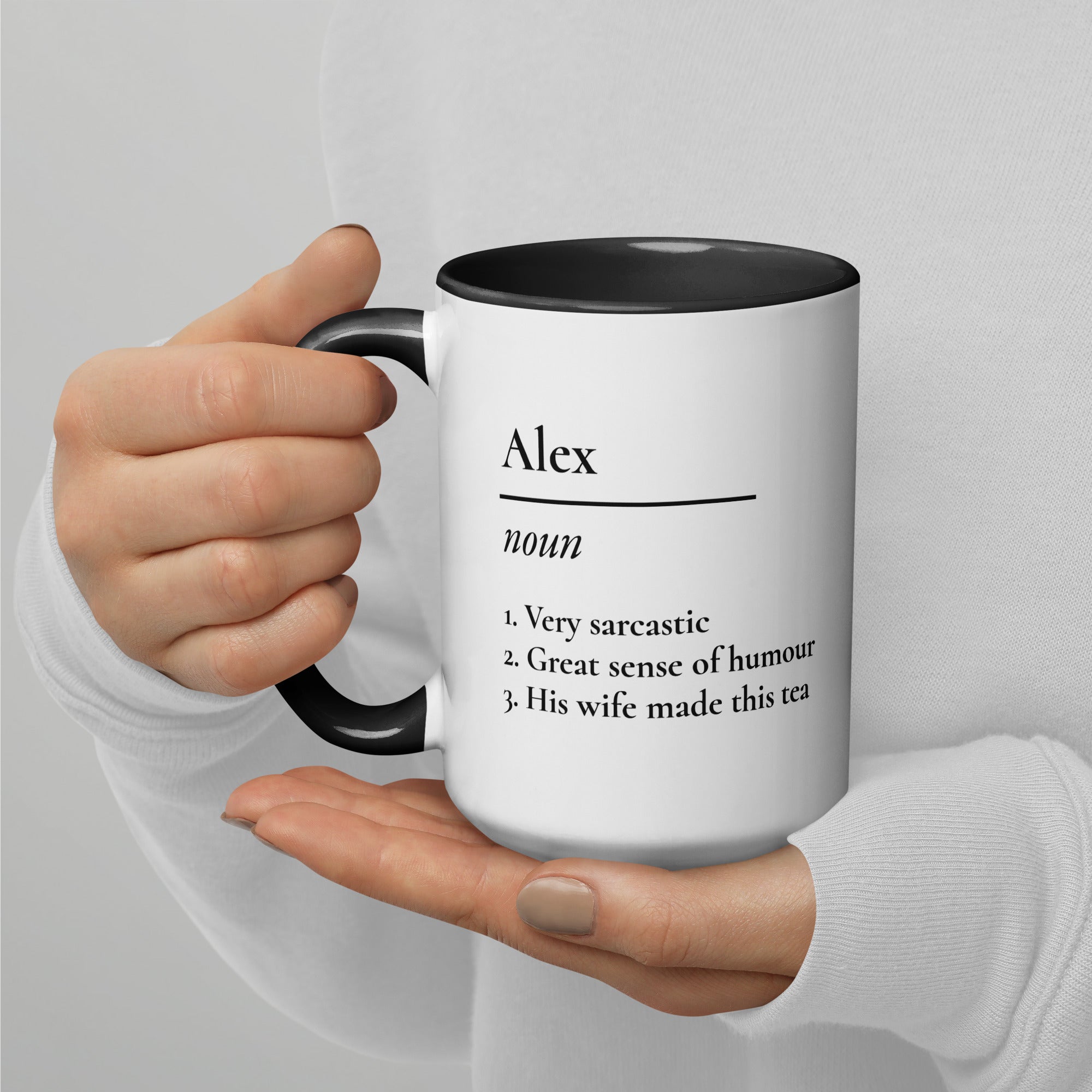 Personalized Name Definition Gifts Ideas Presents For Mum Dad Birthday Christmas Mothers Fathers - Day Mug with Color Inside