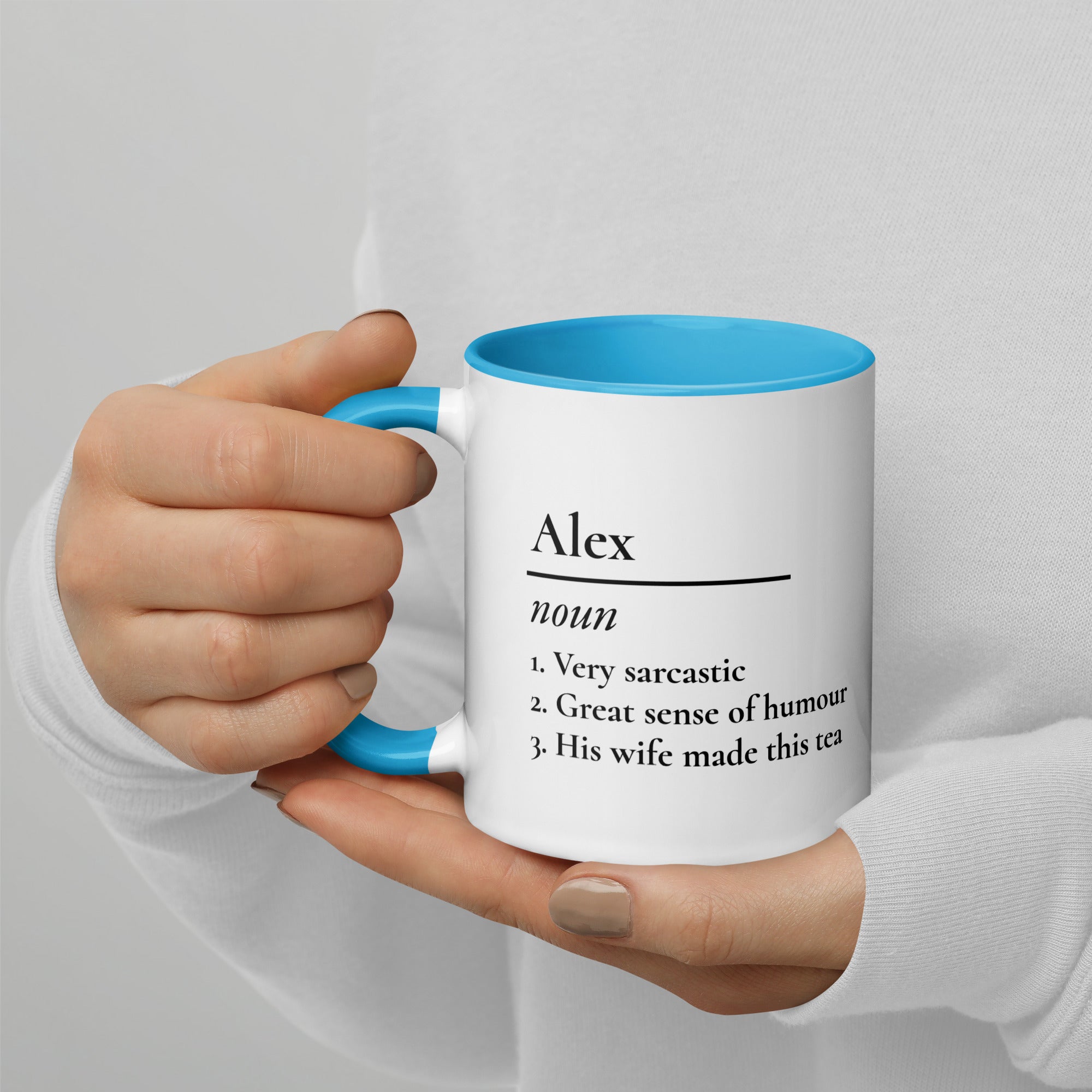 Personalized Name Definition Gifts Ideas Presents For Mum Dad Birthday Christmas Mothers Fathers - Day Mug with Color Inside