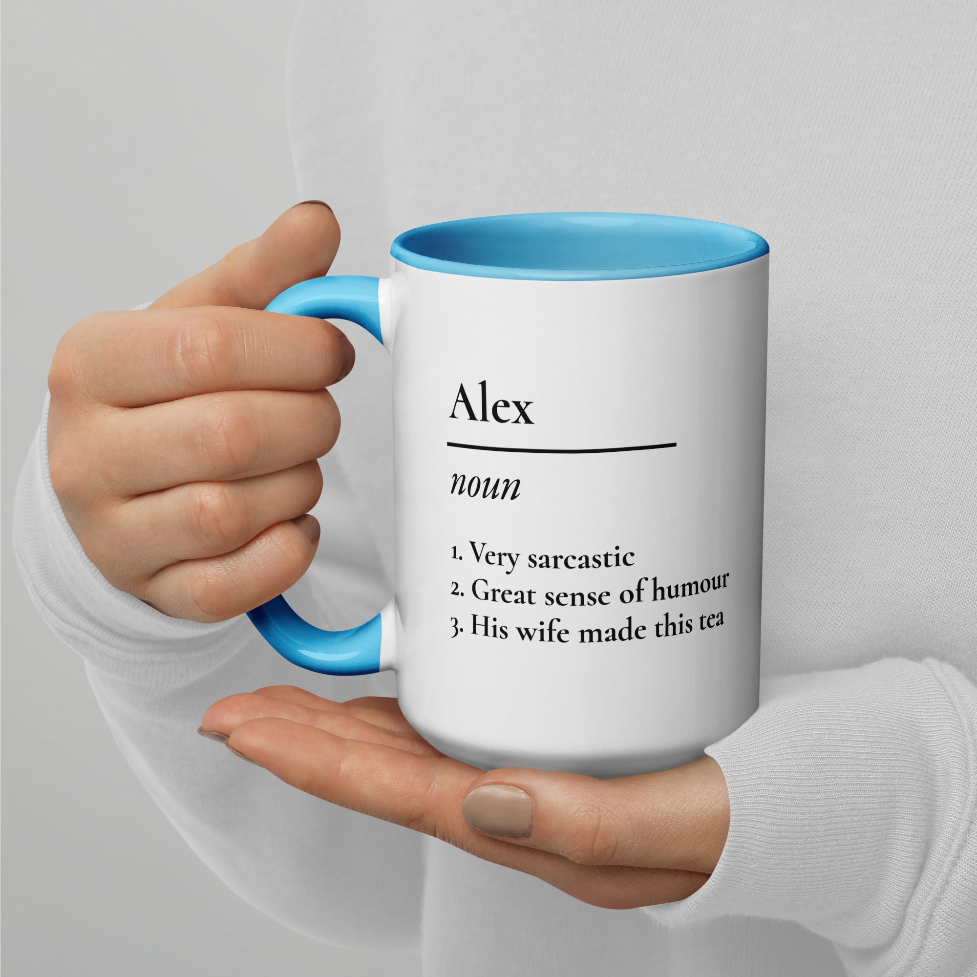 Personalized Name Definition Gifts Ideas Presents For Mum Dad Birthday Christmas Mothers Fathers - Day Mug with Color Inside