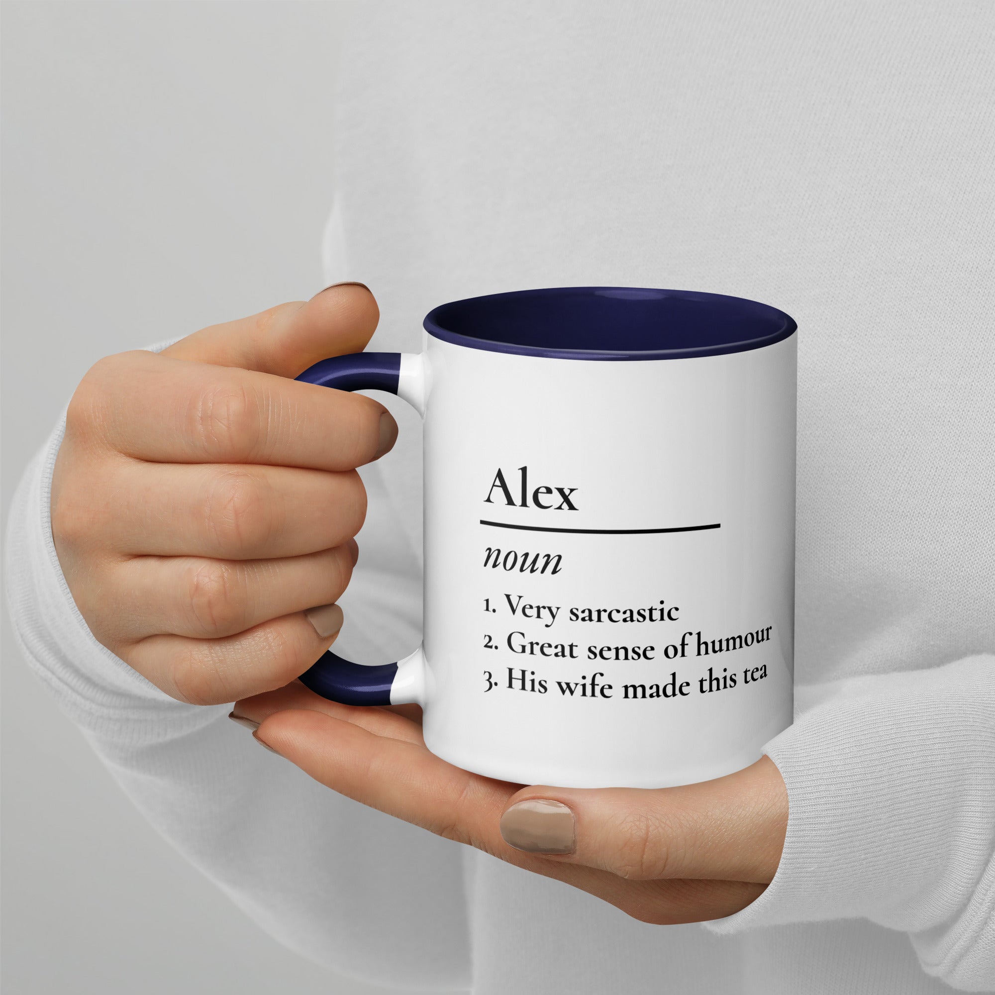 Personalized Name Definition Gifts Ideas Presents For Mum Dad Birthday Christmas Mothers Fathers - Day Mug with Color Inside