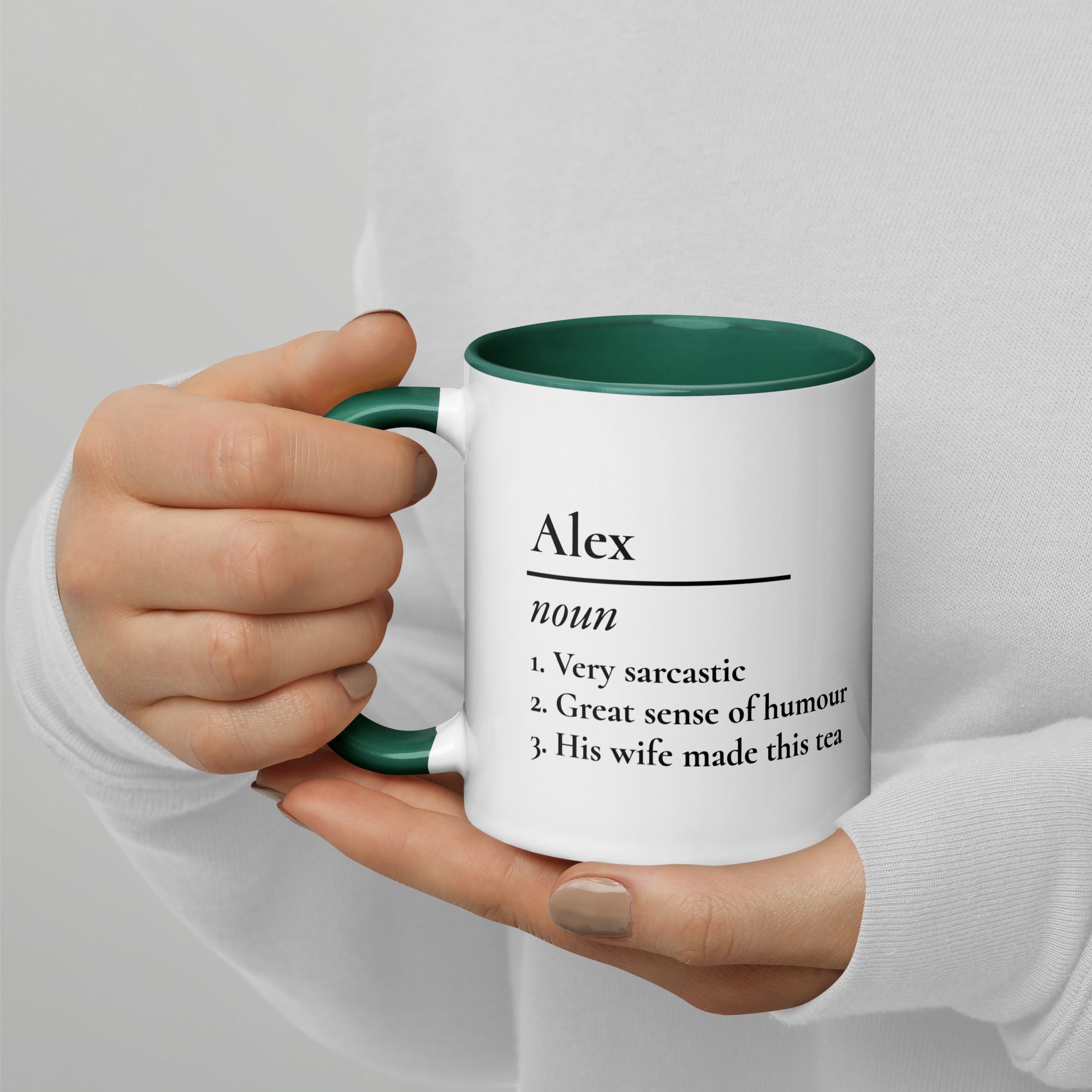 Personalized Name Definition Gifts Ideas Presents For Mum Dad Birthday Christmas Mothers Fathers - Day Mug with Color Inside