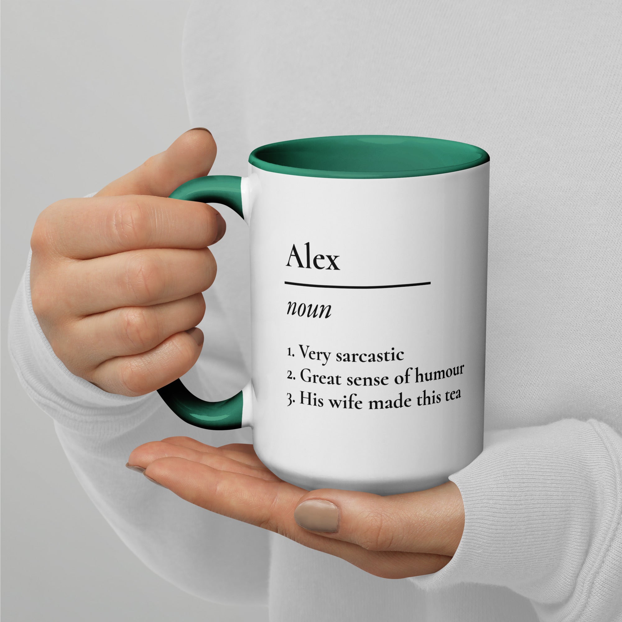 Personalized Name Definition Gifts Ideas Presents For Mum Dad Birthday Christmas Mothers Fathers - Day Mug with Color Inside