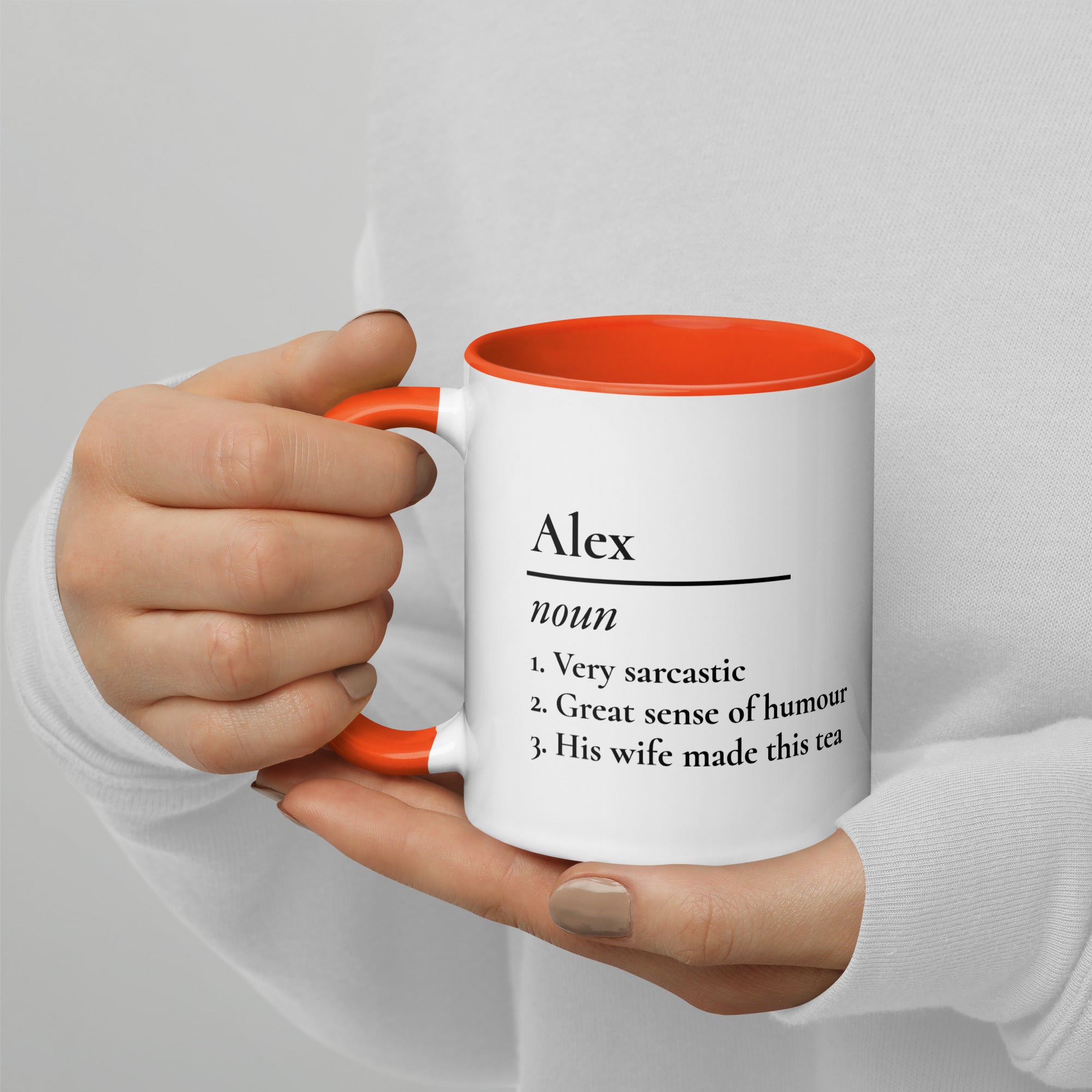 Personalized Name Definition Gifts Ideas Presents For Mum Dad Birthday Christmas Mothers Fathers - Day Mug with Color Inside