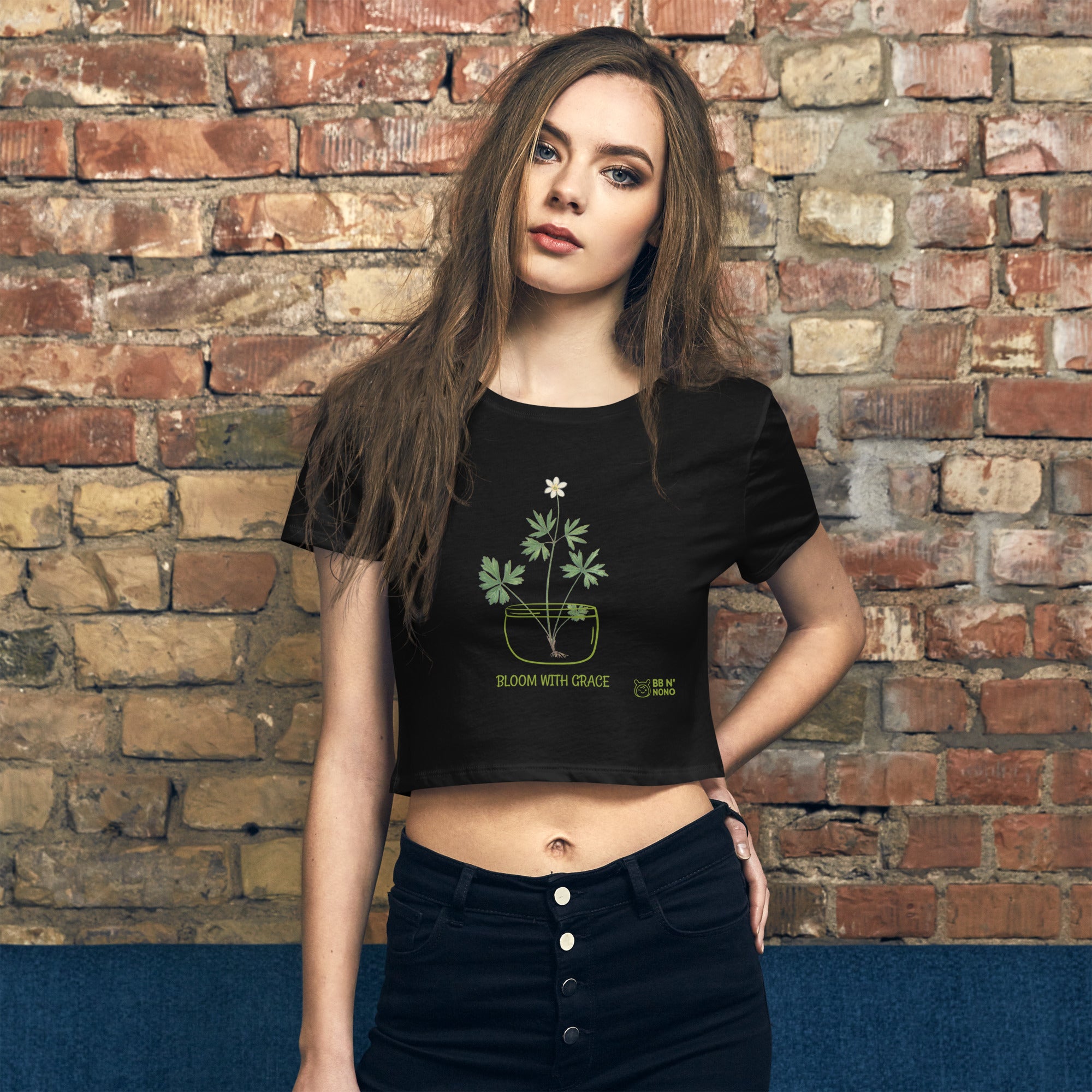 botanical illustration V - Women’s Crop Tee