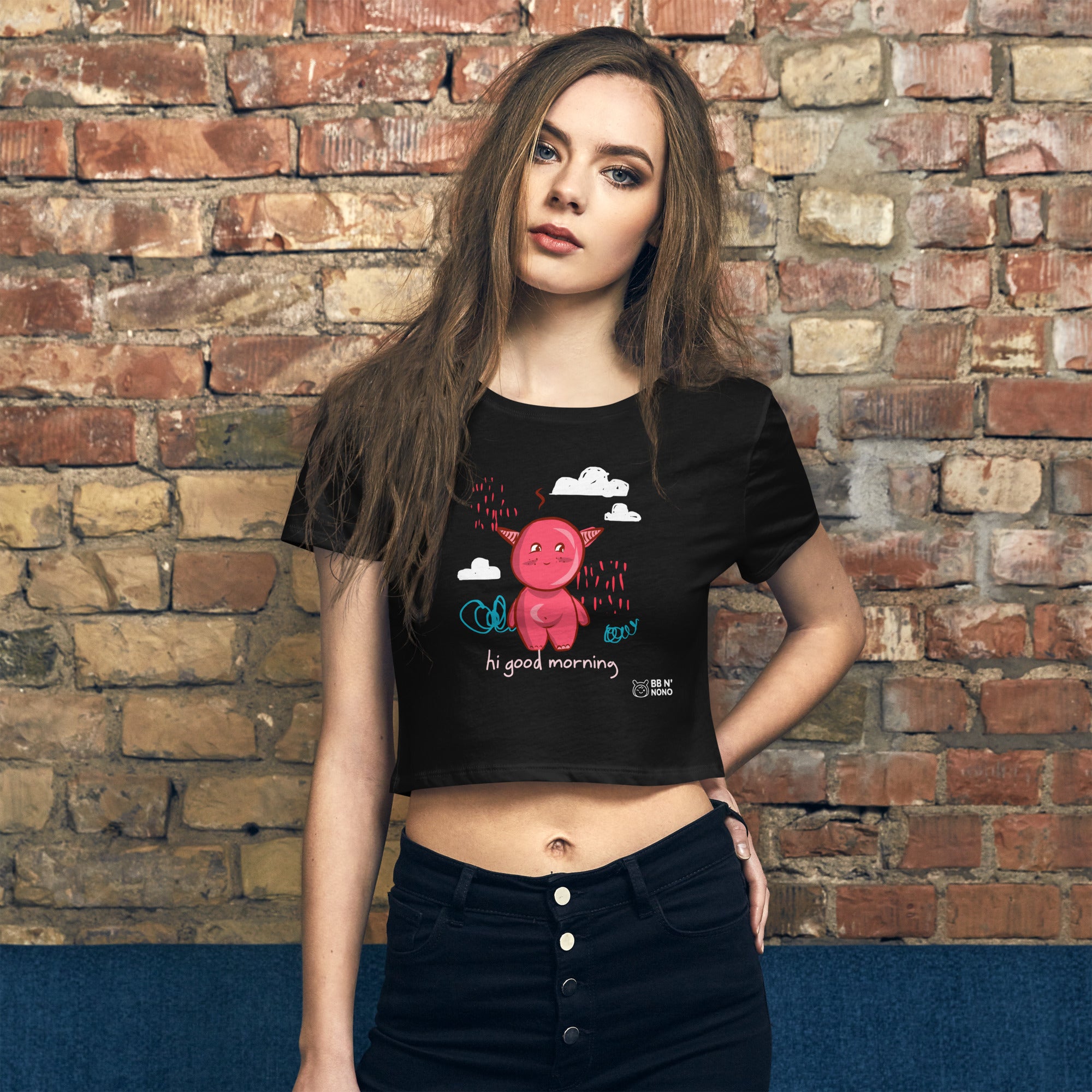 Cute litter monster - Women’s Crop Tee