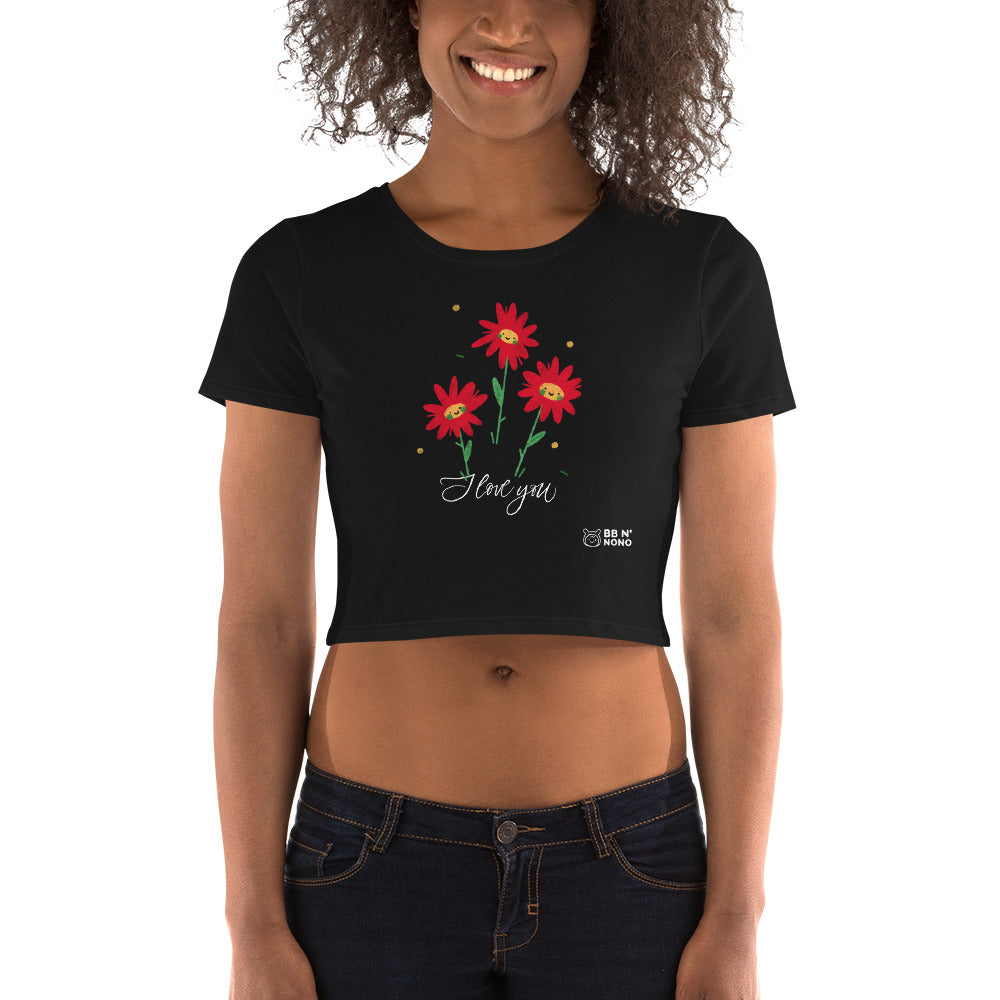 I love You - Women’s Crop Tee (red)