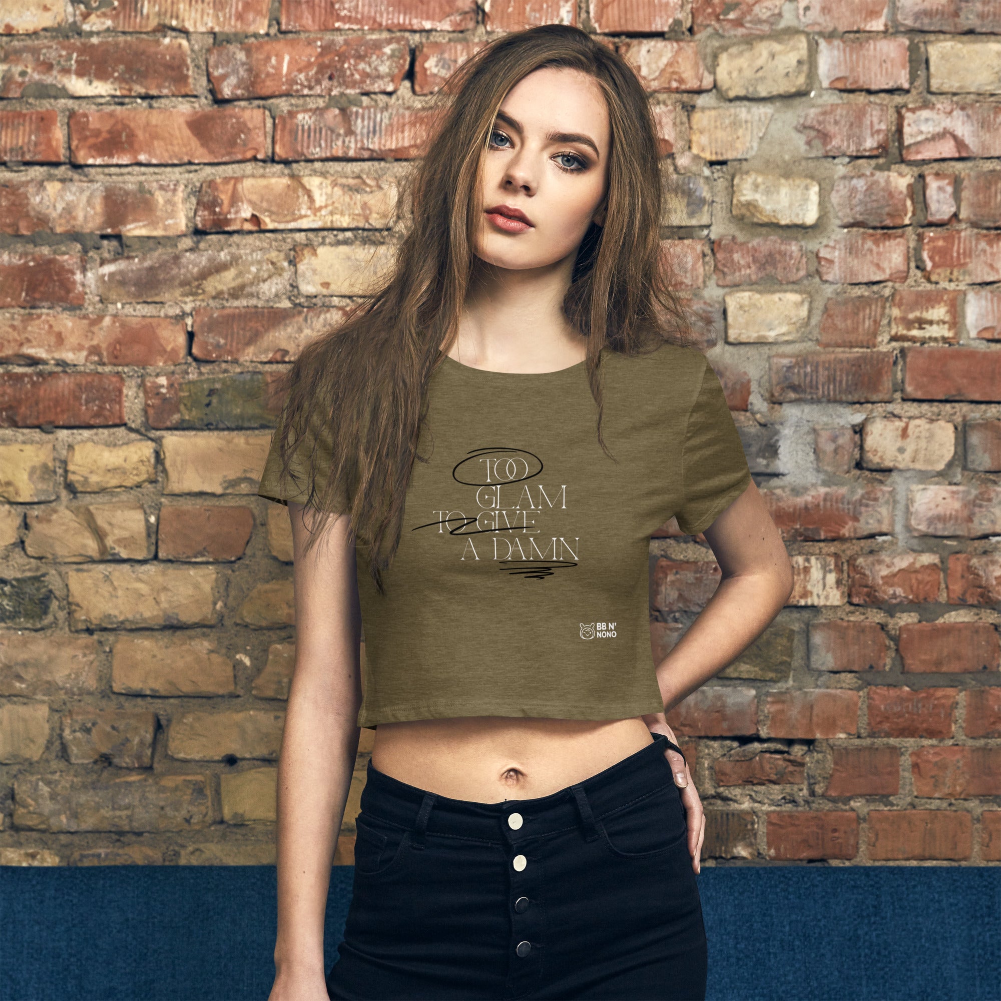 Too glam to give a damn - Women’s Crop Tee