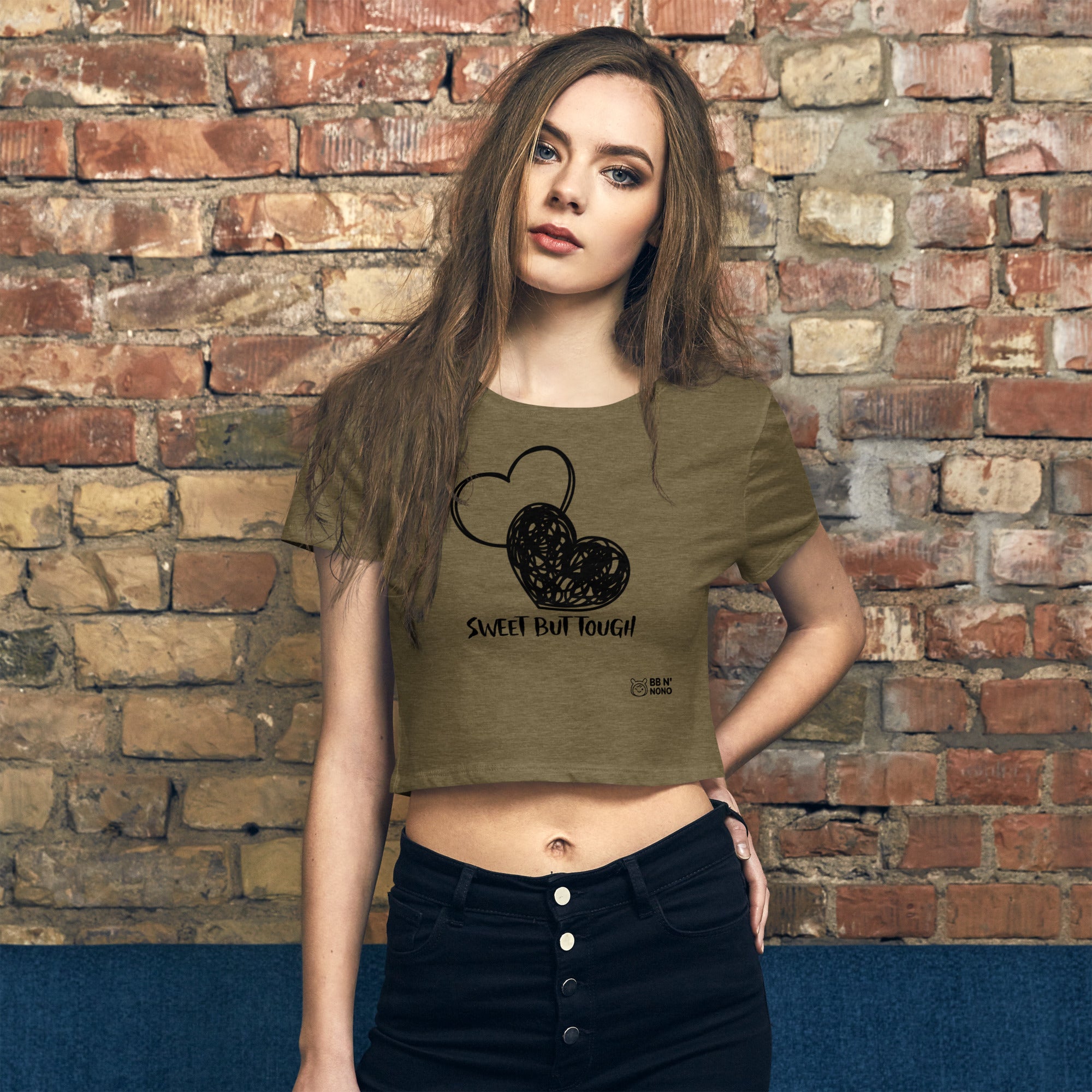 Sweet but tough - Women’s Crop Tee (B)