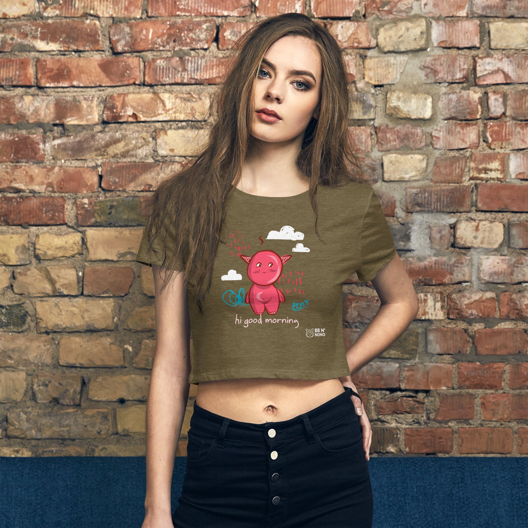 Cute litter monster - Women’s Crop Tee