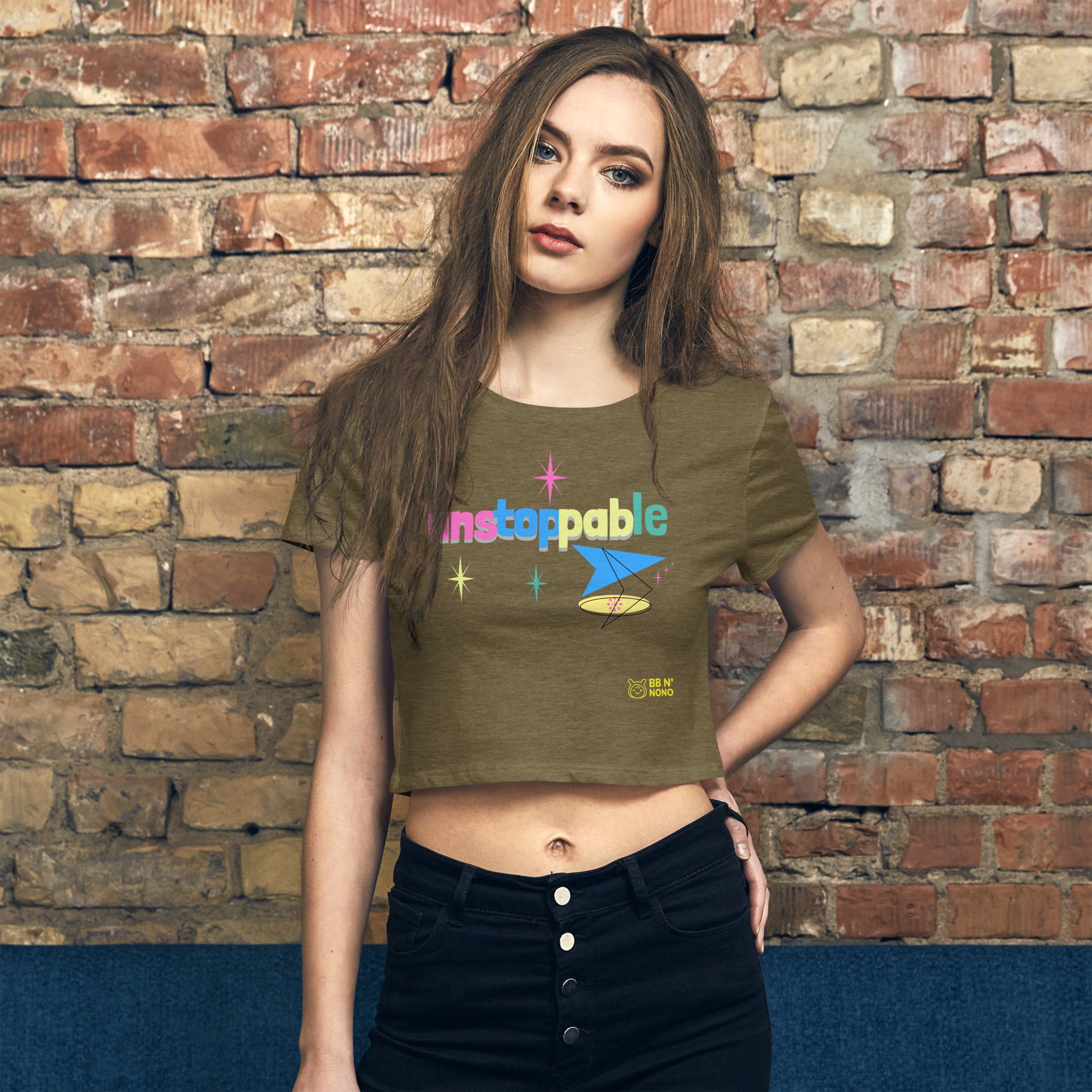 Unstoppable - Women’s Crop Tee (rainbow)