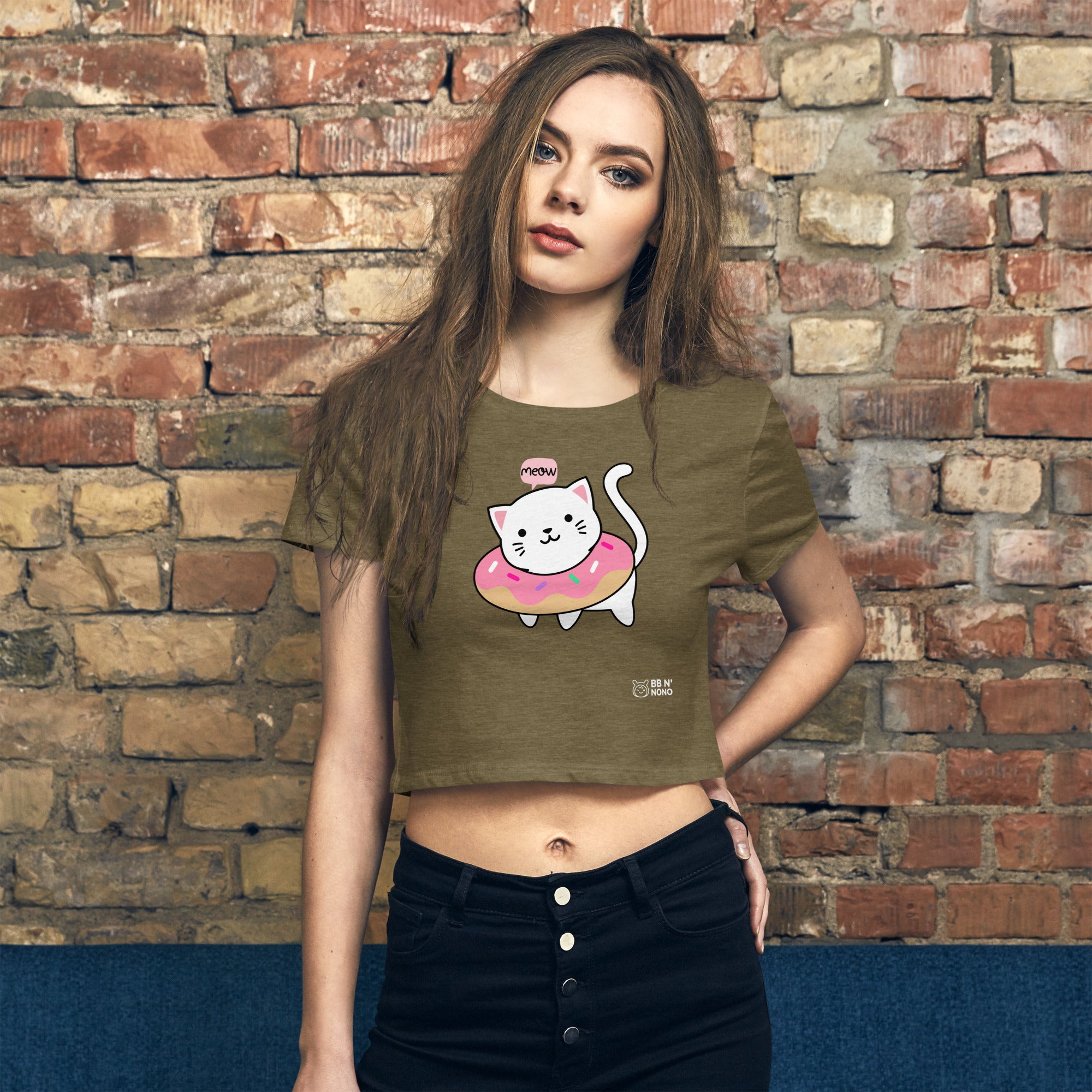 Meow V2 - Women’s Crop Tee