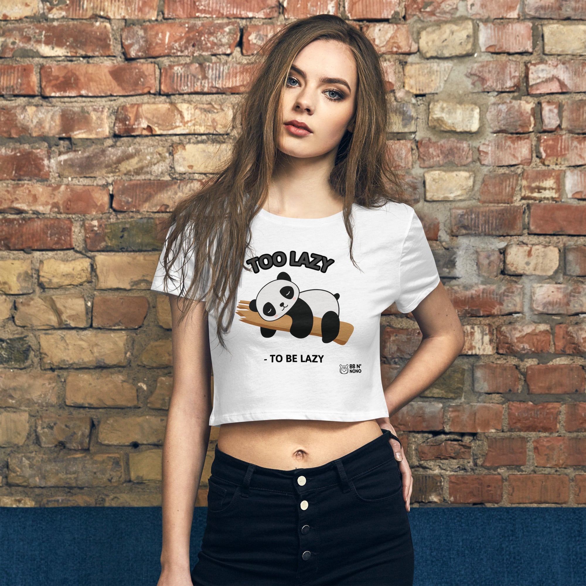 Too lazy to be lazy - Women’s Crop Tee (black)