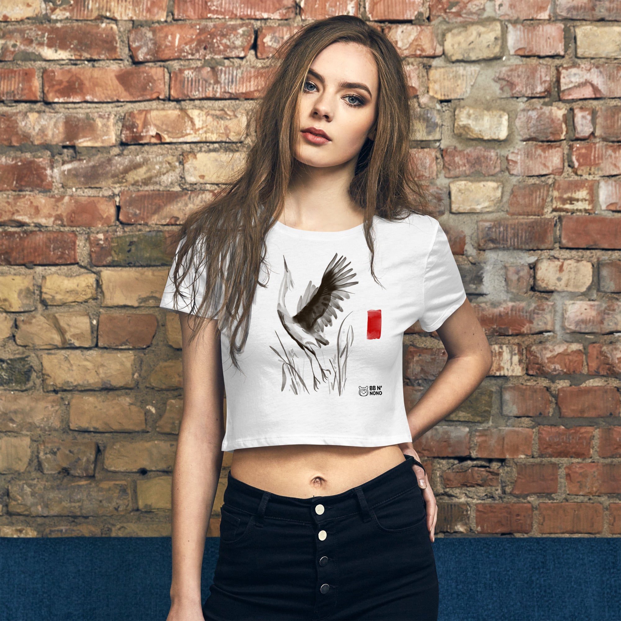 Sumi-e style - Women’s Crop Tee